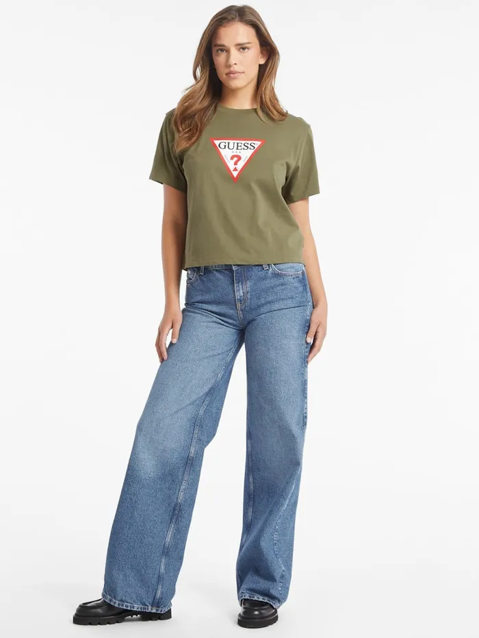 GUESS Tops Boxy Iconic Tee Black 8211 Women