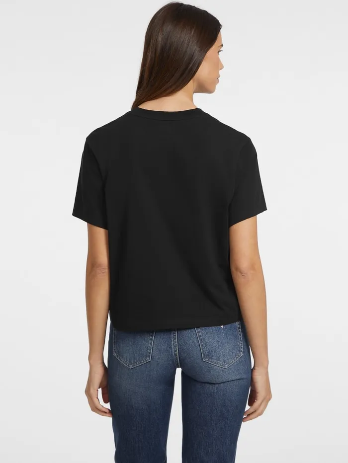 GUESS Tops Boxy Iconic Tee Black 8211 Women