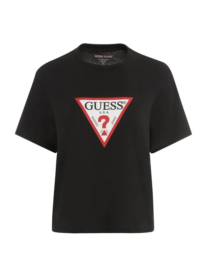 GUESS Tops Boxy Iconic Tee Black 8211 Women