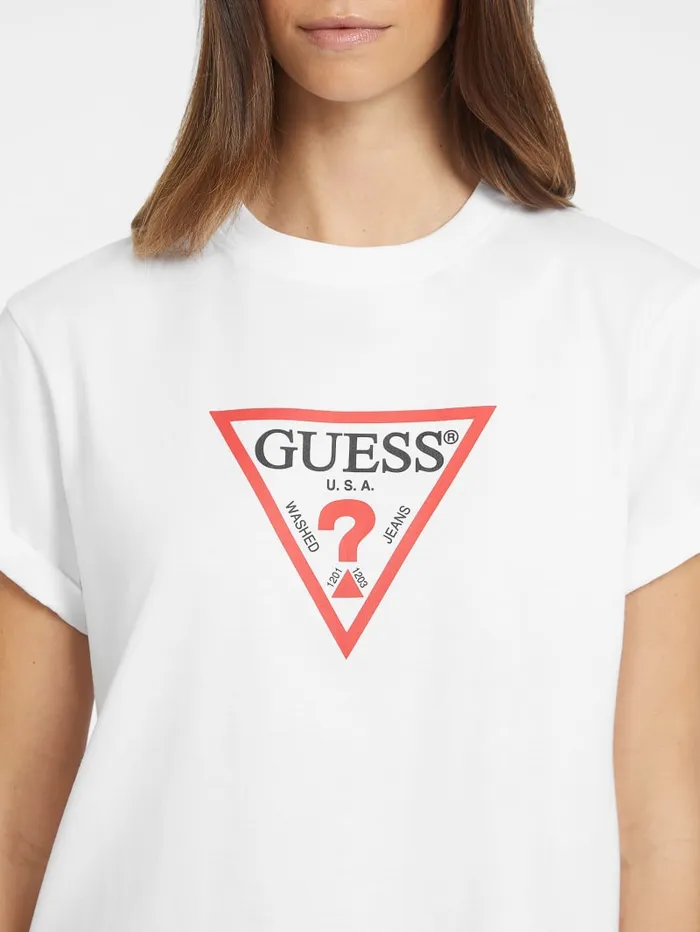 GUESS Tops Boxy Iconic Tee Black 8211 Women