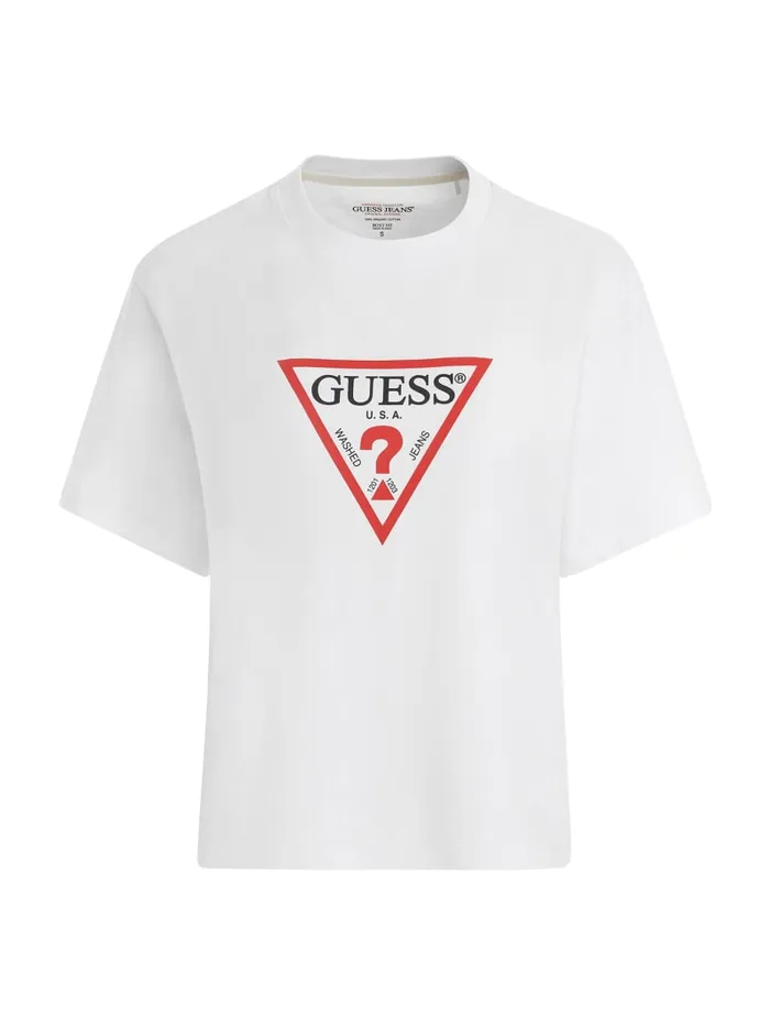 GUESS Tops Boxy Iconic Tee Black 8211 Women