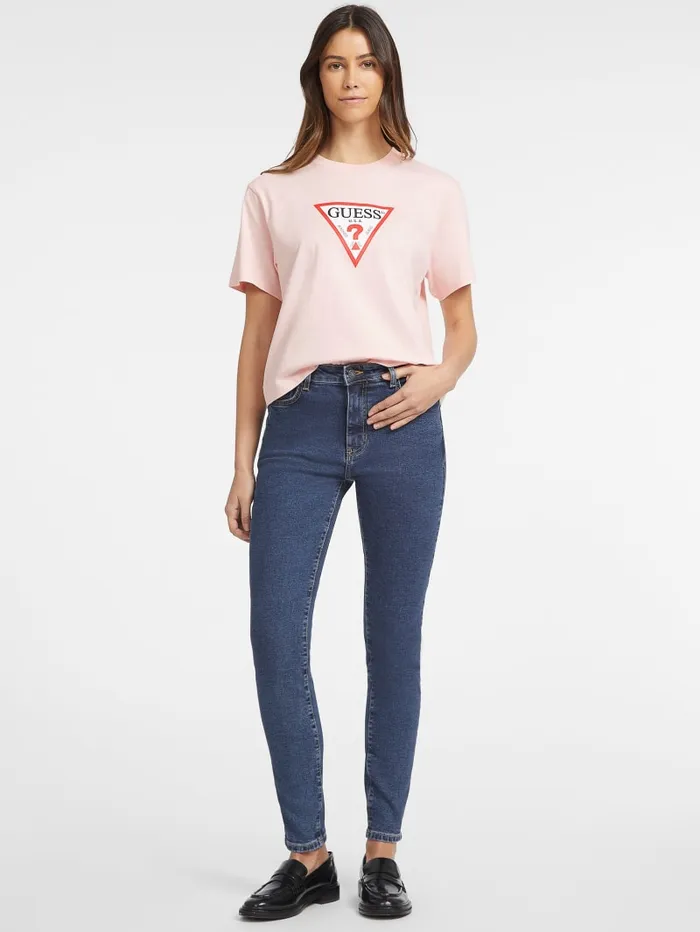 GUESS Tops Boxy Iconic Tee Black 8211 Women