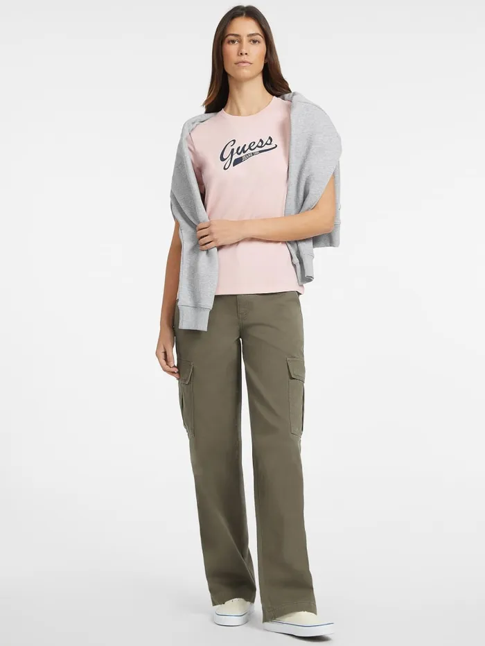 GUESS Tops Classic Script Logo Tee Black 8211 Women