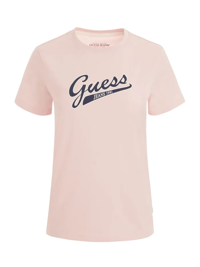 GUESS Tops Classic Script Logo Tee Black 8211 Women