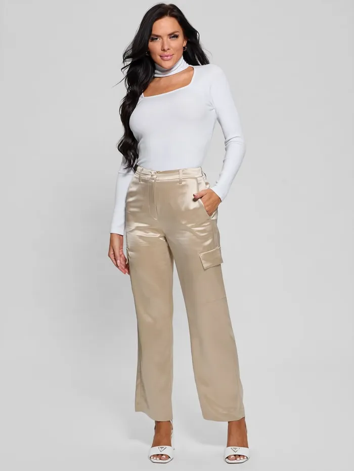 GUESS Tops Cutout Ribbed Top White 8211 Women