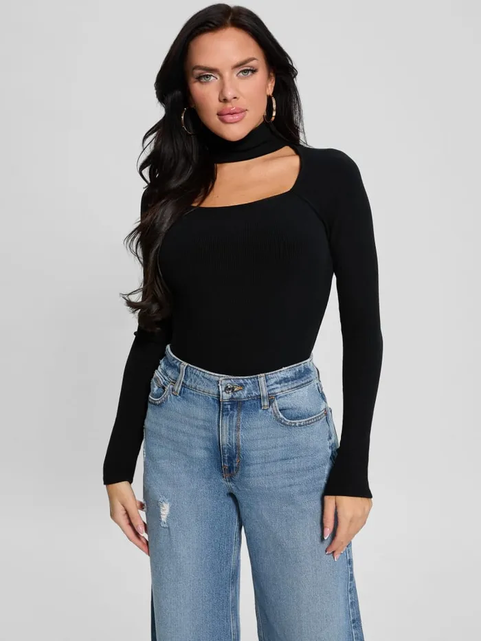 GUESS Tops Cutout Ribbed Top White 8211 Women