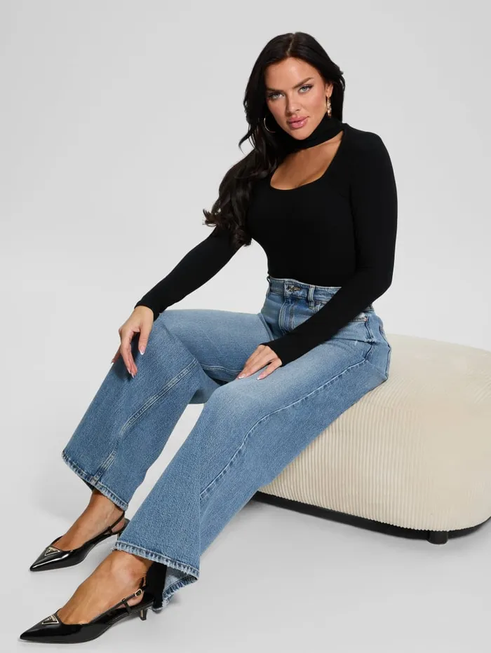 GUESS Tops Cutout Ribbed Top White 8211 Women