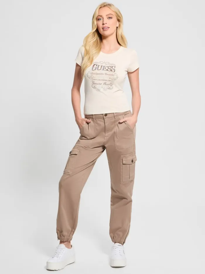 GUESS Tops Eco Genuine Tee Beige 8211 Women