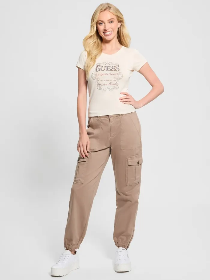 GUESS Tops Eco Genuine Tee Beige 8211 Women