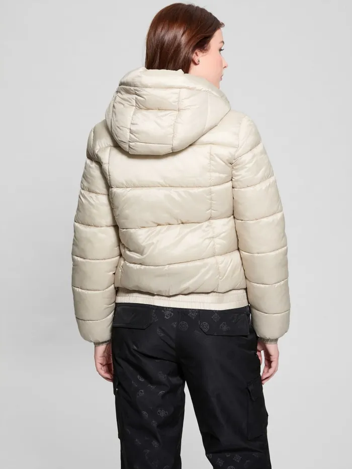 GUESS Tops Eco Puffer Jacket Beige 8211 Women