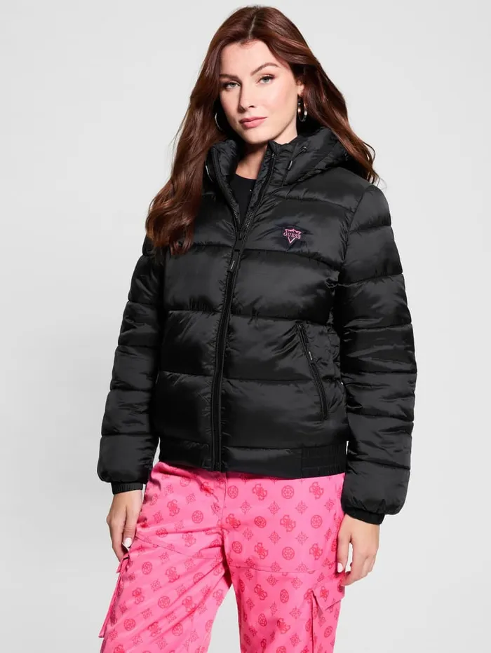 GUESS Tops Eco Puffer Jacket Beige 8211 Women