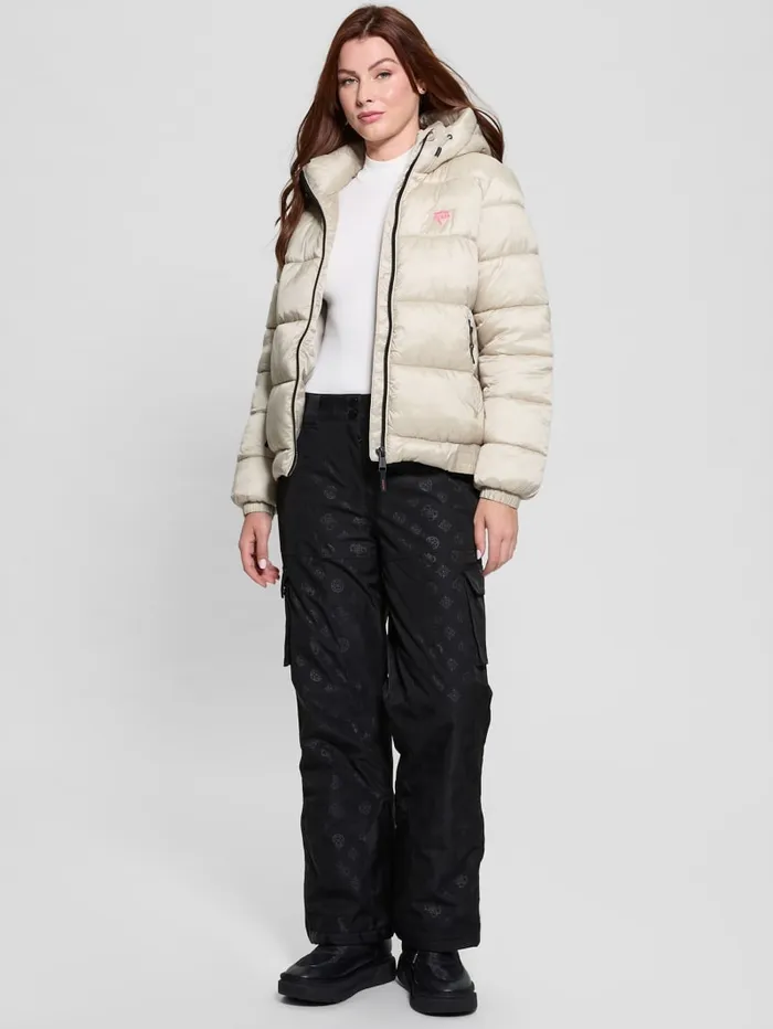 GUESS Tops Eco Puffer Jacket Beige 8211 Women