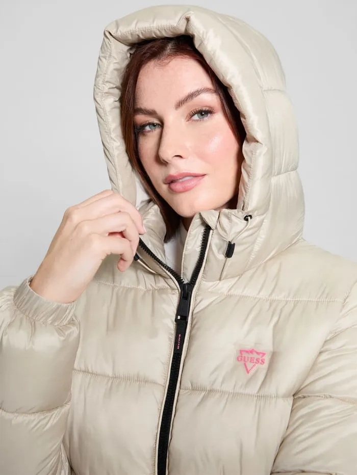 GUESS Tops Eco Puffer Jacket Beige 8211 Women
