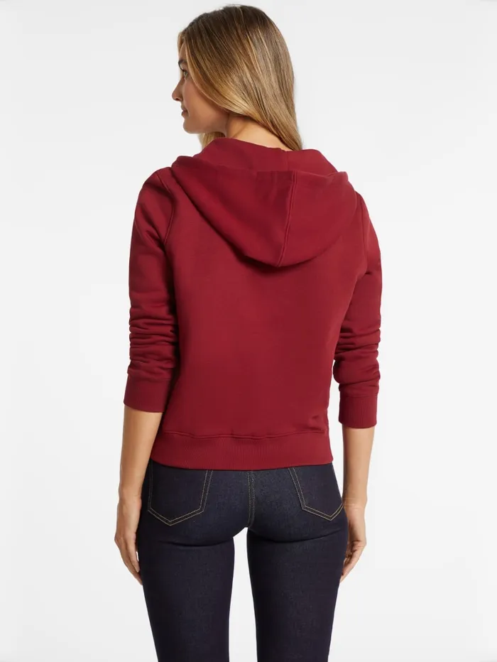 GUESS Tops Mini Patch ZipUp Sweatshirt Pink 8211 Women