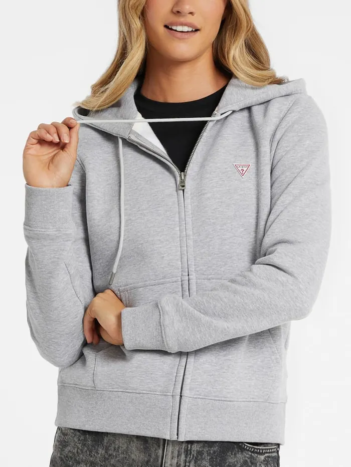 GUESS Tops Mini Patch ZipUp Sweatshirt Pink 8211 Women