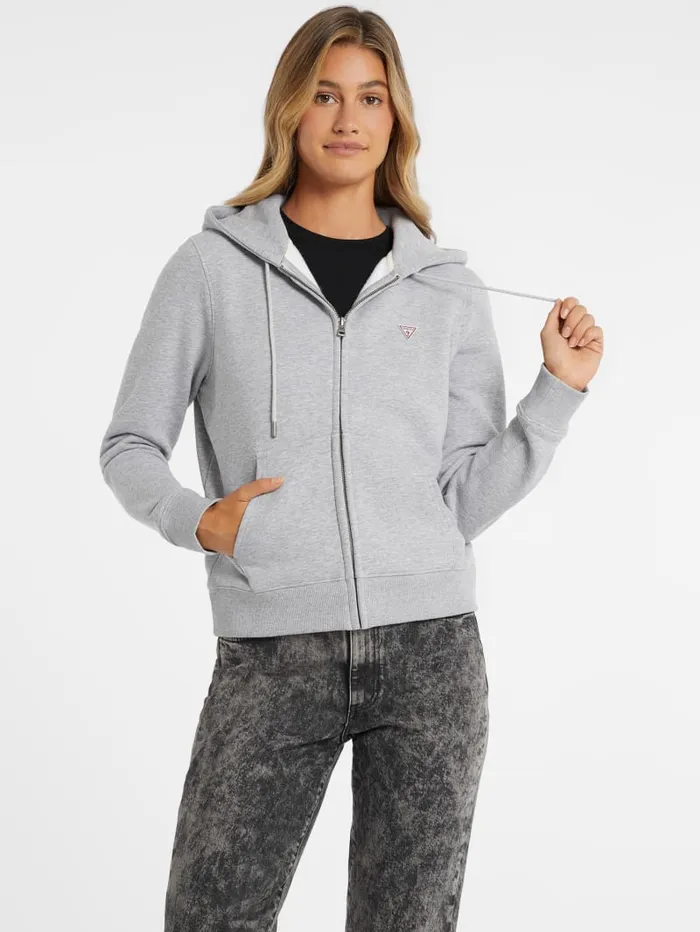 GUESS Tops Mini Patch ZipUp Sweatshirt Pink 8211 Women