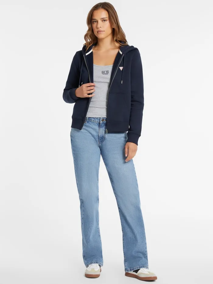 GUESS Tops Mini Patch ZipUp Sweatshirt Pink 8211 Women