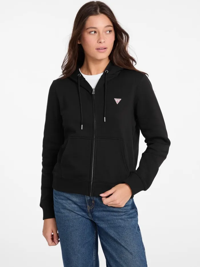 GUESS Tops Mini Patch ZipUp Sweatshirt Pink 8211 Women