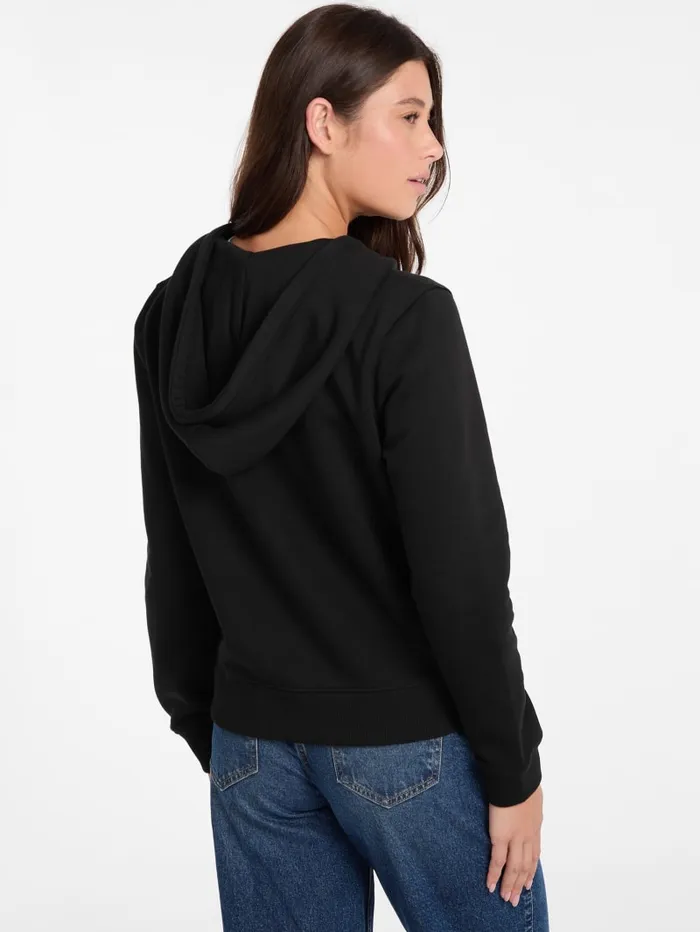 GUESS Tops Mini Patch ZipUp Sweatshirt Pink 8211 Women