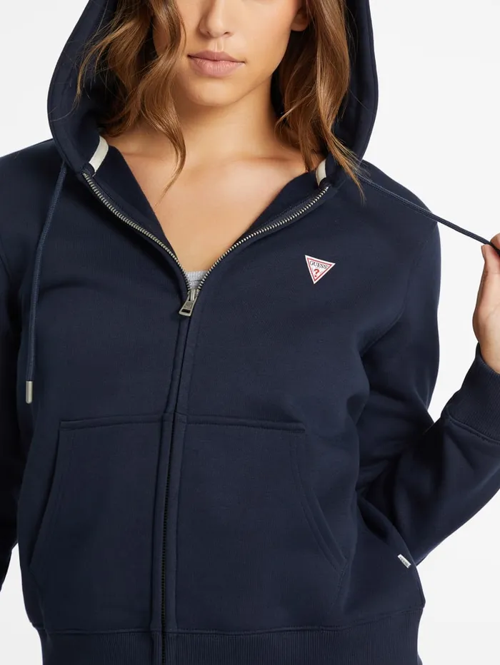 GUESS Tops Mini Patch ZipUp Sweatshirt Pink 8211 Women