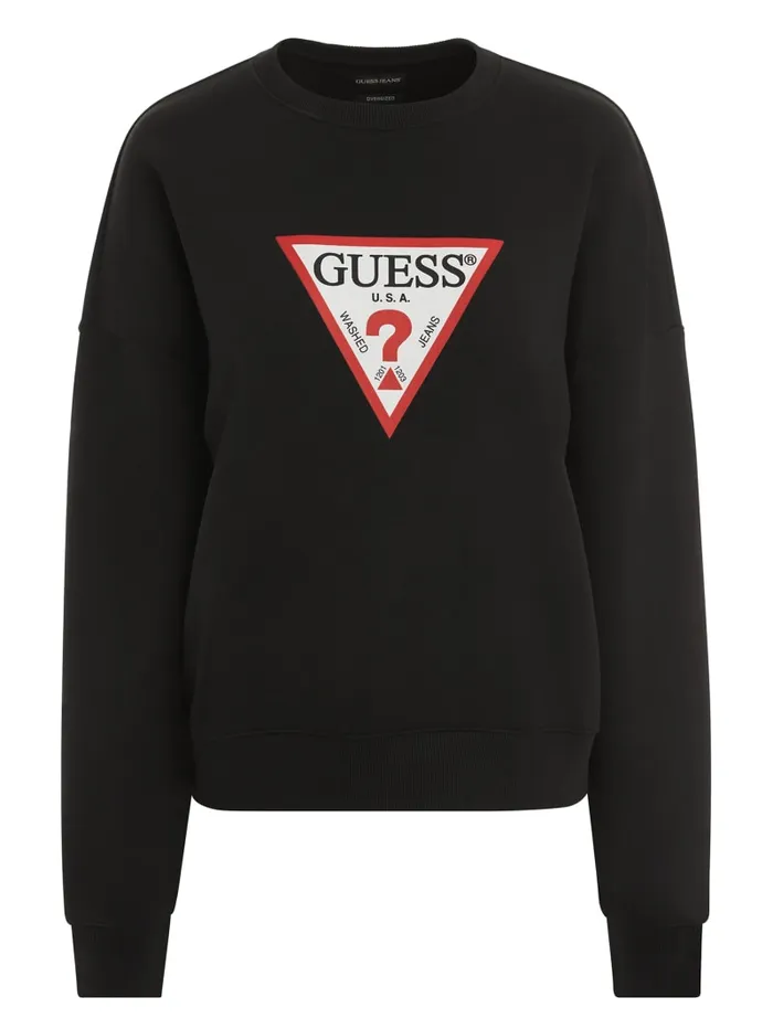 GUESS Tops Oversized Iconic Sweatshirt Beige 8211 Women