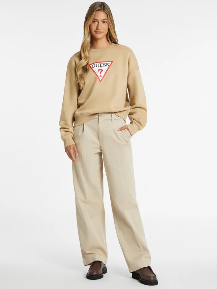 GUESS Tops Oversized Iconic Sweatshirt Beige 8211 Women