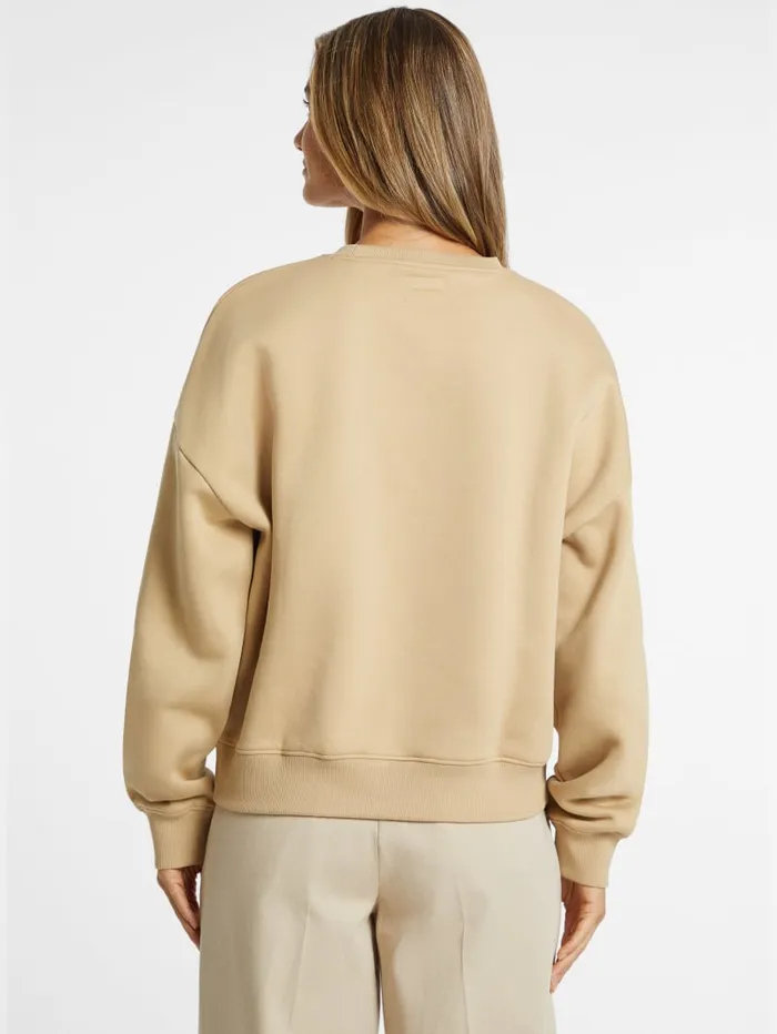 GUESS Tops Oversized Iconic Sweatshirt Beige 8211 Women