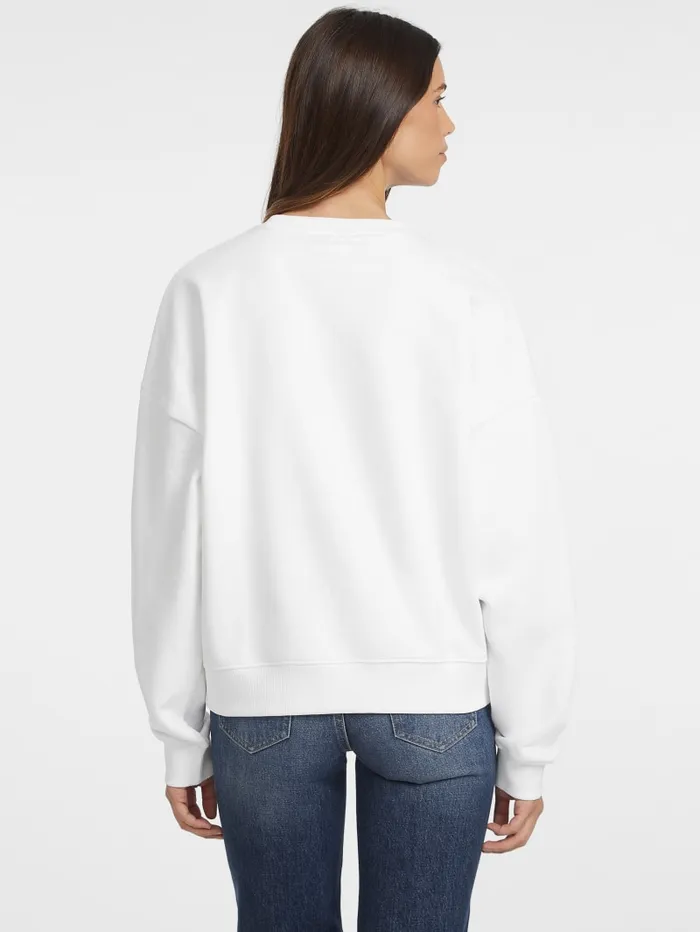 GUESS Tops Oversized Iconic Sweatshirt Beige 8211 Women