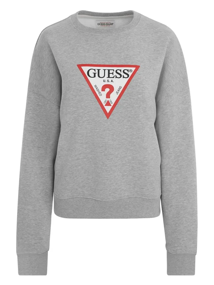 GUESS Tops Oversized Iconic Sweatshirt Beige 8211 Women