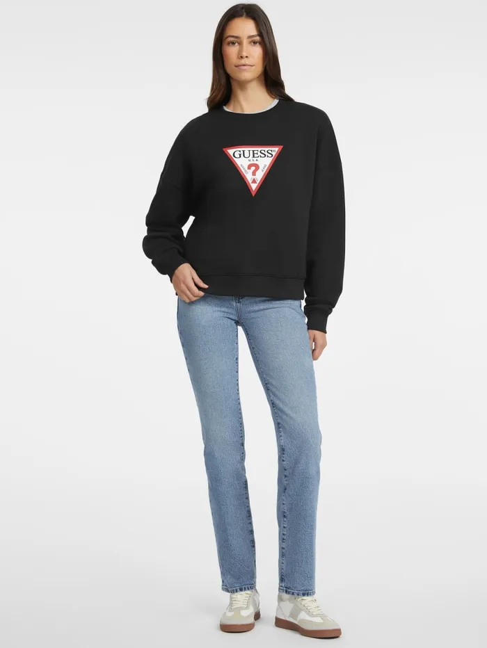 GUESS Tops Oversized Iconic Sweatshirt Beige 8211 Women