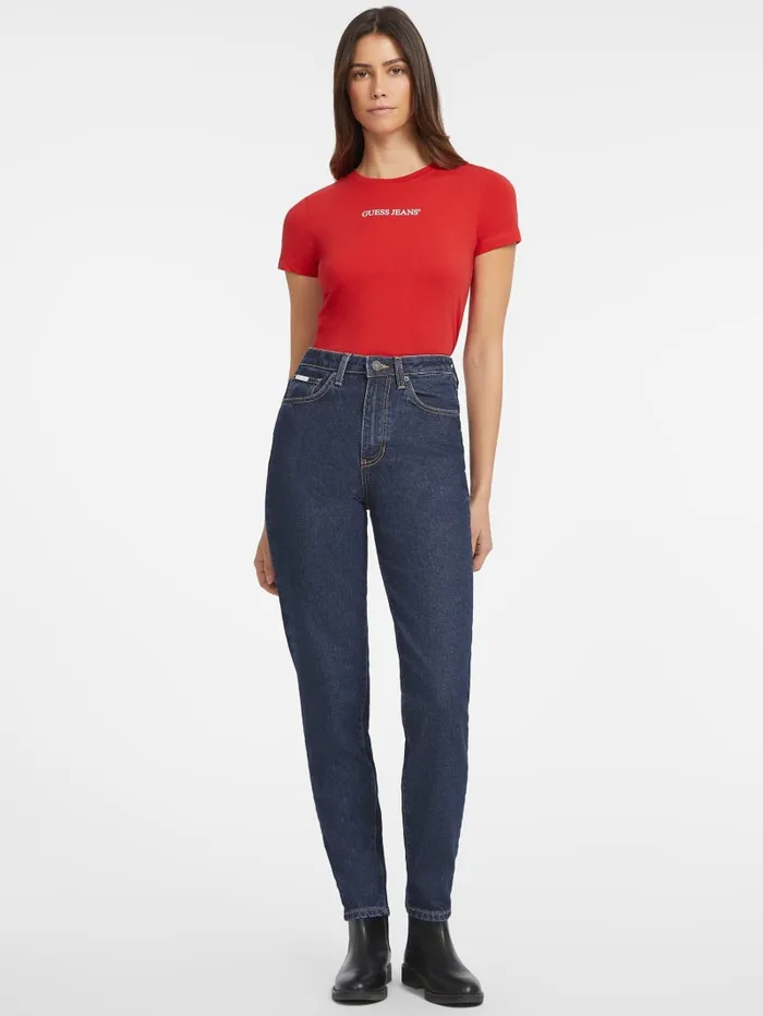 GUESS Tops Slim Logo Tee Black 8211 Women