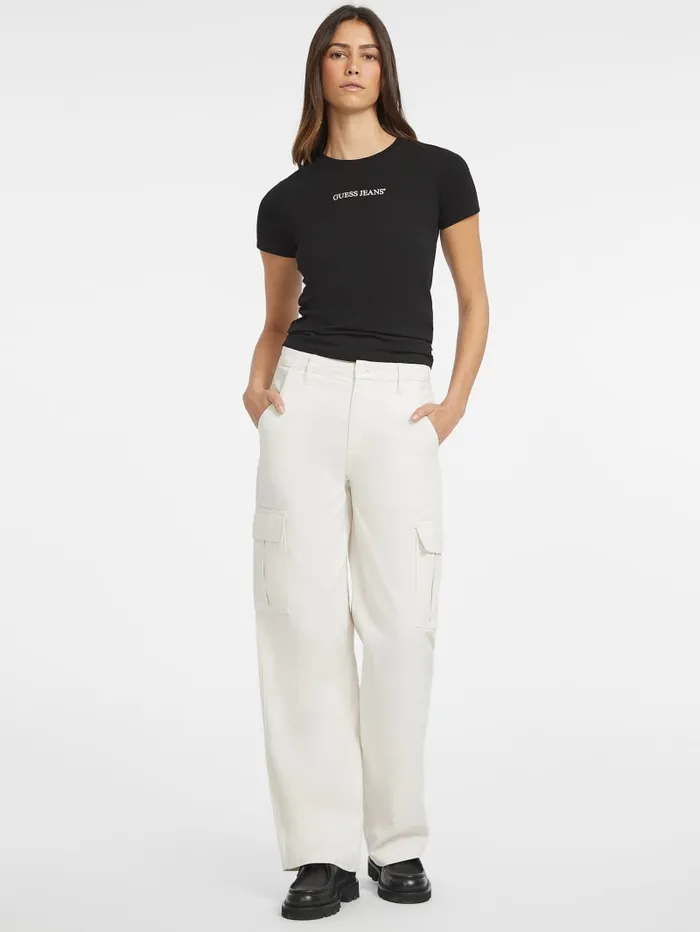GUESS Tops Slim Logo Tee Black 8211 Women