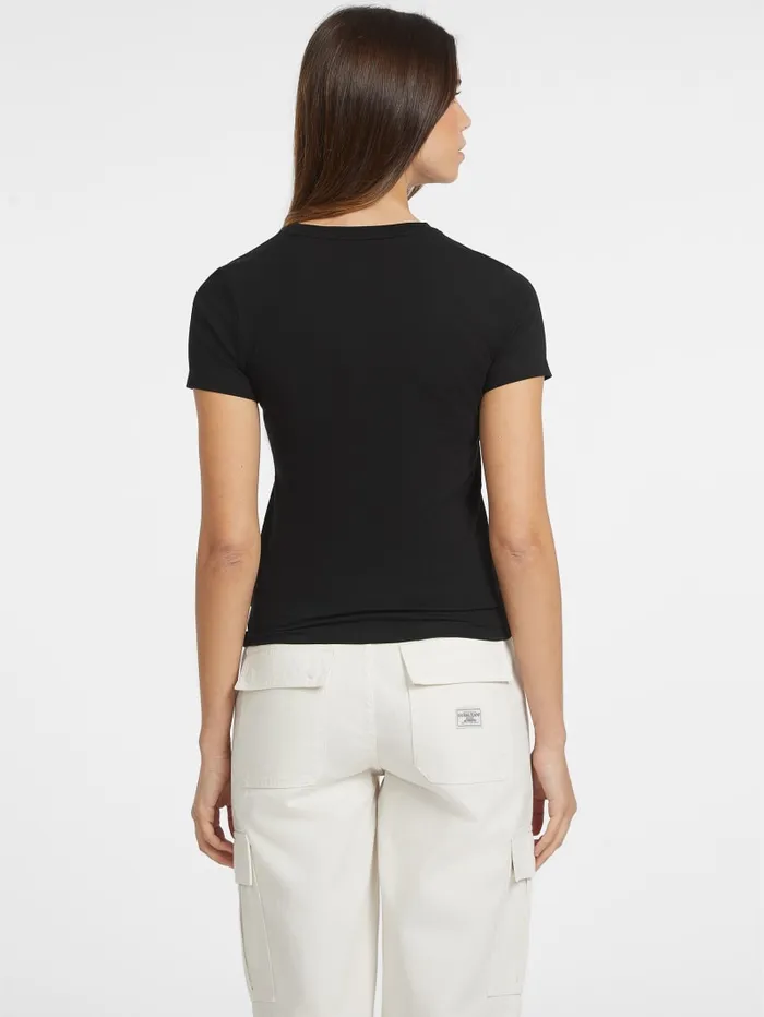 GUESS Tops Slim Logo Tee Black 8211 Women