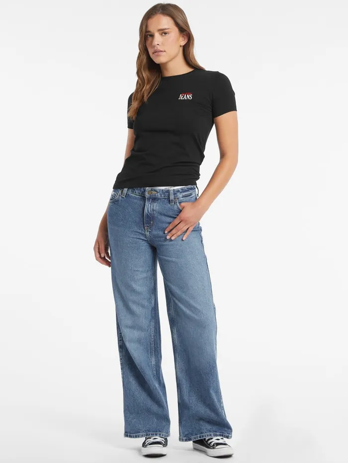 GUESS Tops Slim Logo Tee White 8211 Women