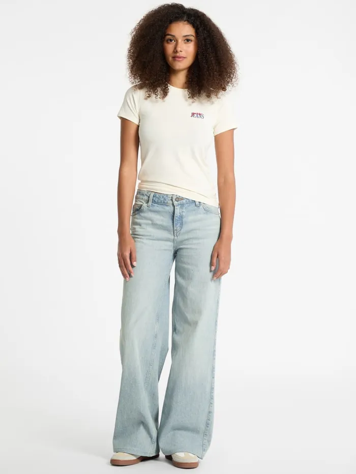 GUESS Tops Slim Logo Tee White 8211 Women