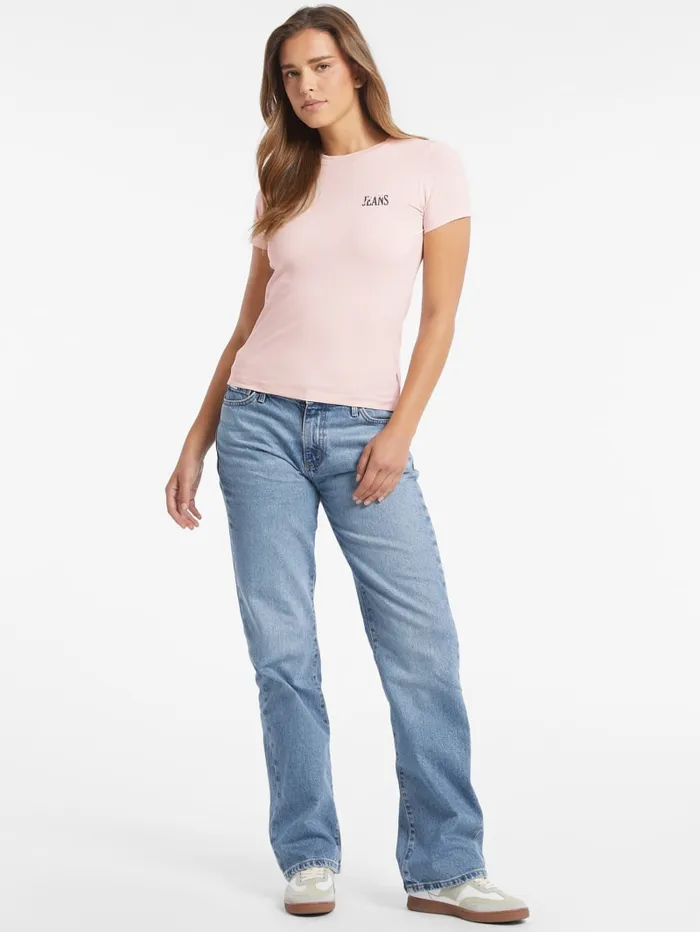 GUESS Tops Slim Logo Tee White 8211 Women