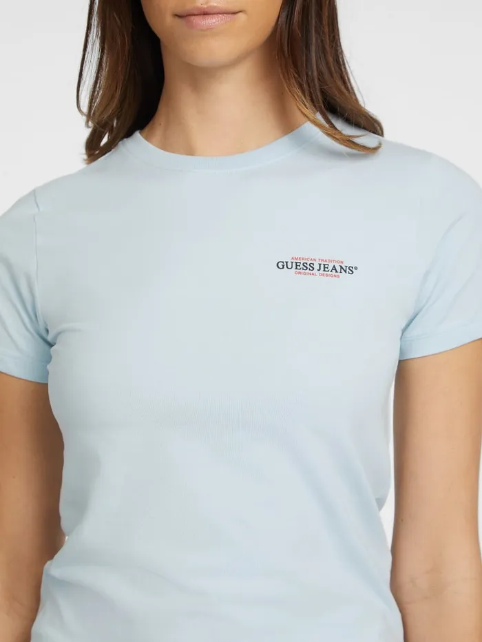GUESS Tops Slim Mini American Tradition Tee Blue 8211 Women
