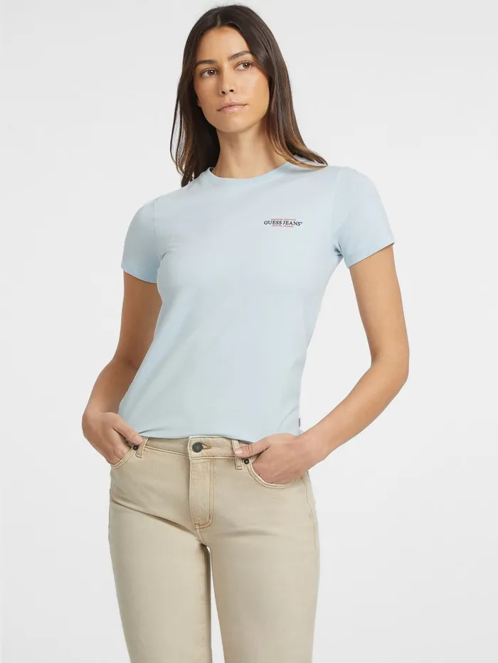 GUESS Tops Slim Mini American Tradition Tee Blue 8211 Women