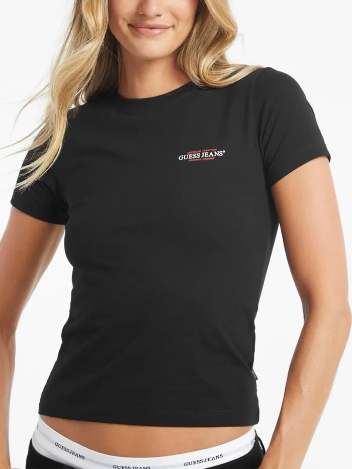 GUESS Tops Slim Mini American Tradition Tee Blue 8211 Women