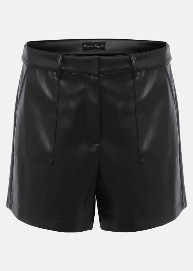Hadley Pleather Shorts Black Women Phase Eight Trousers
