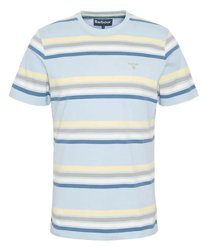 Hamstead Striped TShirt Niagara Mist Men Barbour TShirts