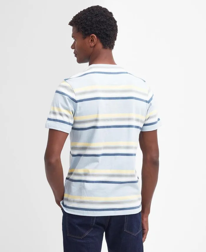 Hamstead Striped TShirt Niagara Mist Men Barbour TShirts