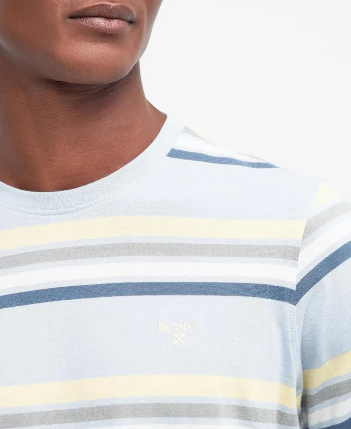 Hamstead Striped TShirt Niagara Mist Men Barbour TShirts