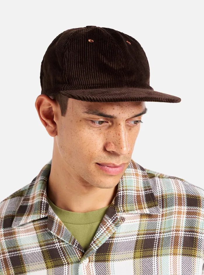 Hats Men Universal Works Universal Works Baseball Hat In Brown Brisbane Cord
