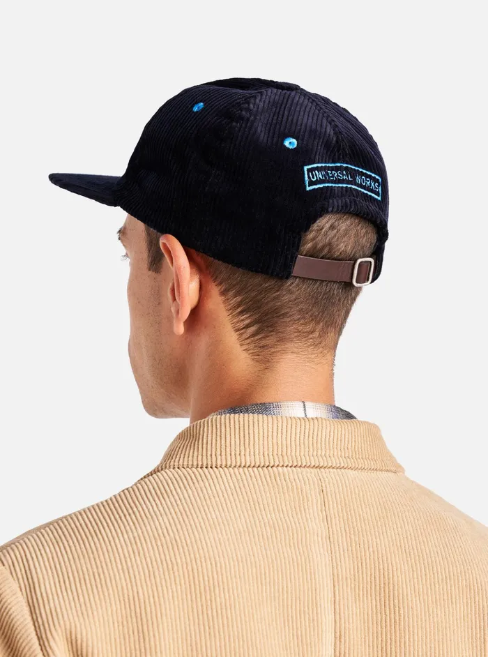 Hats Men Universal Works Universal Works Baseball Hat In Navy Brisbane Cord