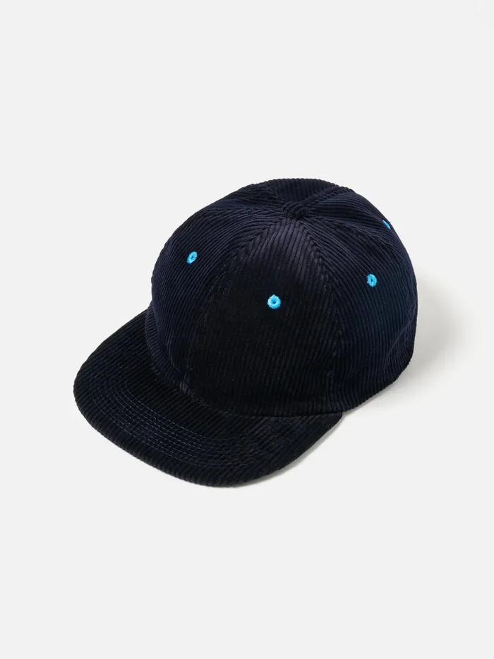 Hats Men Universal Works Universal Works Baseball Hat In Navy Brisbane Cord