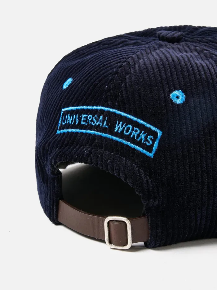 Hats Men Universal Works Universal Works Baseball Hat In Navy Brisbane Cord