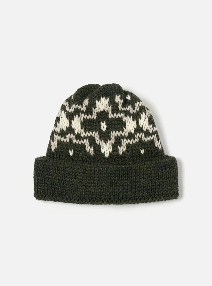 Hats Men Universal Works Universal Works Short Watch Cap In OliveNatural British Wool