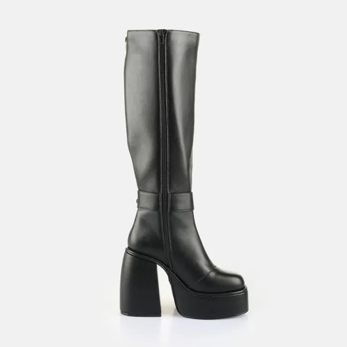 Heart Boot Hi Buckle Black Buffalo Boots and AnkleBoots Heart Boot Hi Buckle Black Buffalo Boots and AnkleBoots