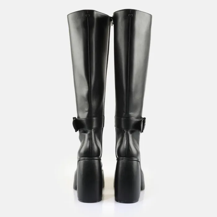 Heart Boot Hi Buckle Black Buffalo Boots and AnkleBoots Heart Boot Hi Buckle Black Buffalo Boots and AnkleBoots
